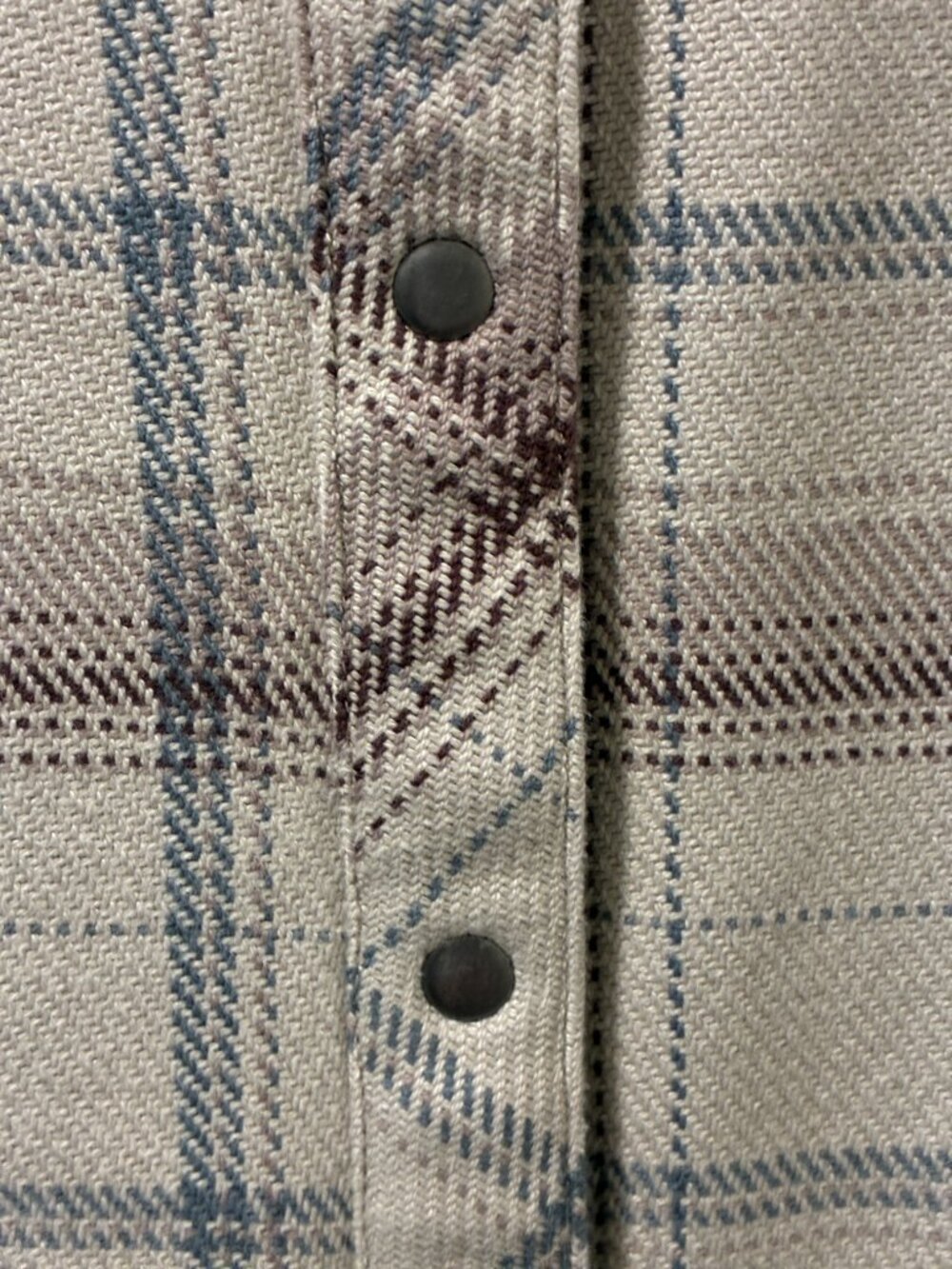 KUHL Kleo Taupe/Brown/Blue Plaid Twill Long Sleeve Hooded Shacket Women M NEW - Picture 6 of 15